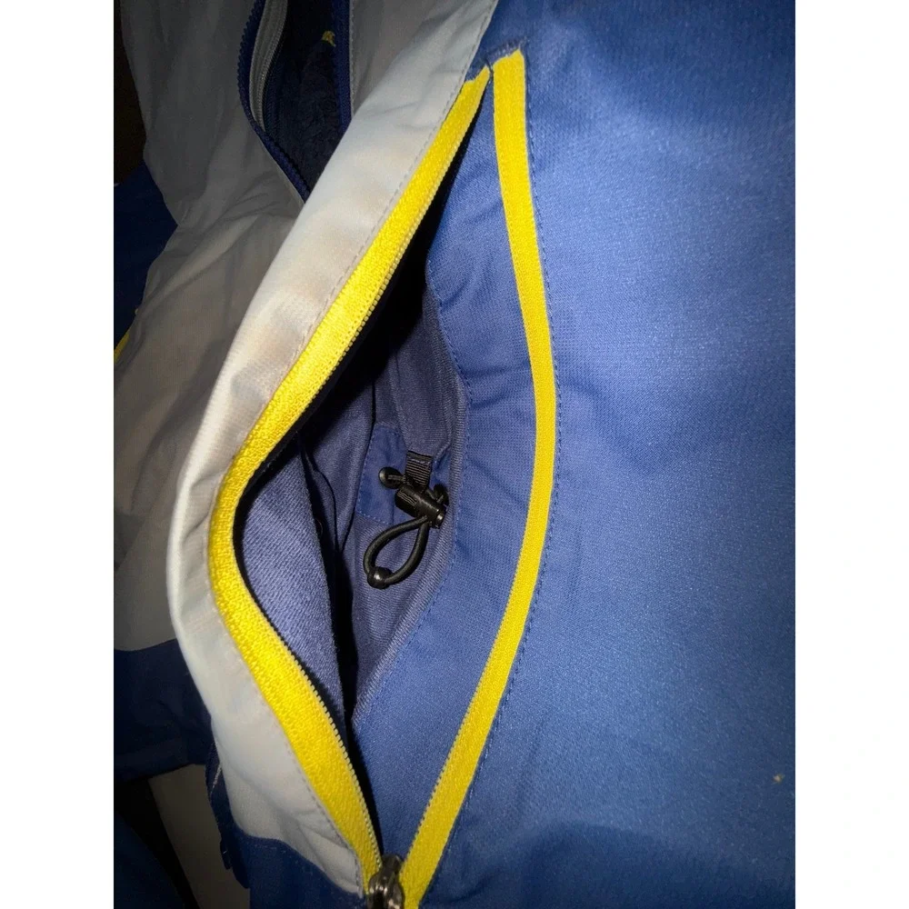 L.L. Bean‎ Boys Youth Size Medium Gray Navy Blue Zip Up Jacket 295452